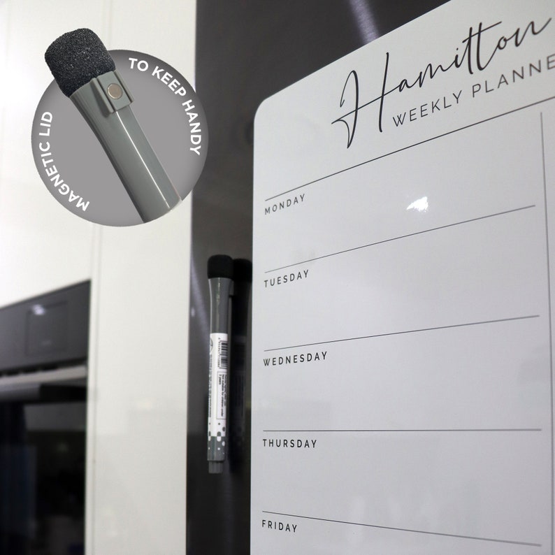 Custom weekly fridge planner magnetic whiteboard calendar family organiser image 6
