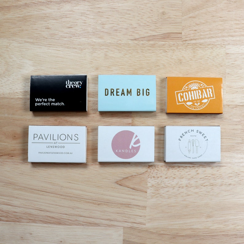 Custom Matchboxes for Businesses Unique Business Promotion & Etsy