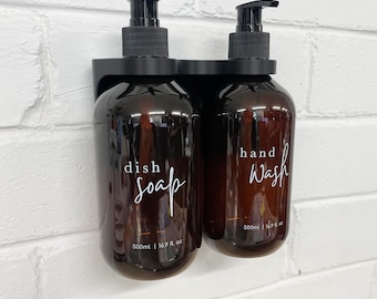 2 Bottle Wall Mount | Minimalist Kitchen & Bathroom Organization