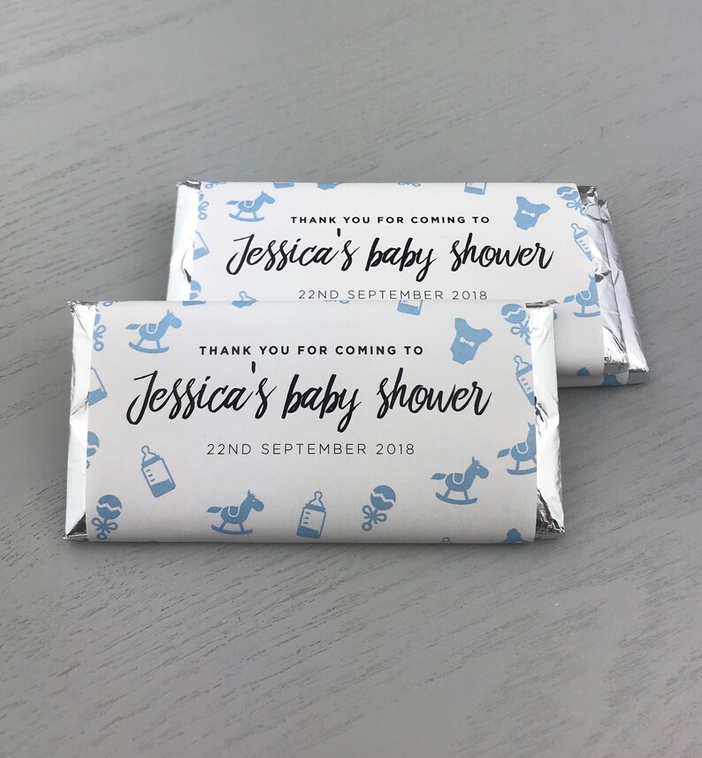 Personalised Chocolate Bar Wrappers Baby Shower Favours Etsy Australia