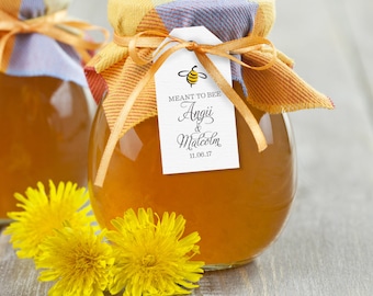 Etiquetas personalizadas Meant to Bee | Etiquetas para lembrancinhas de casamento, aniversário e presentes - Etiquetas para lembrancinhas de casamento Honey - Meant to Bee
