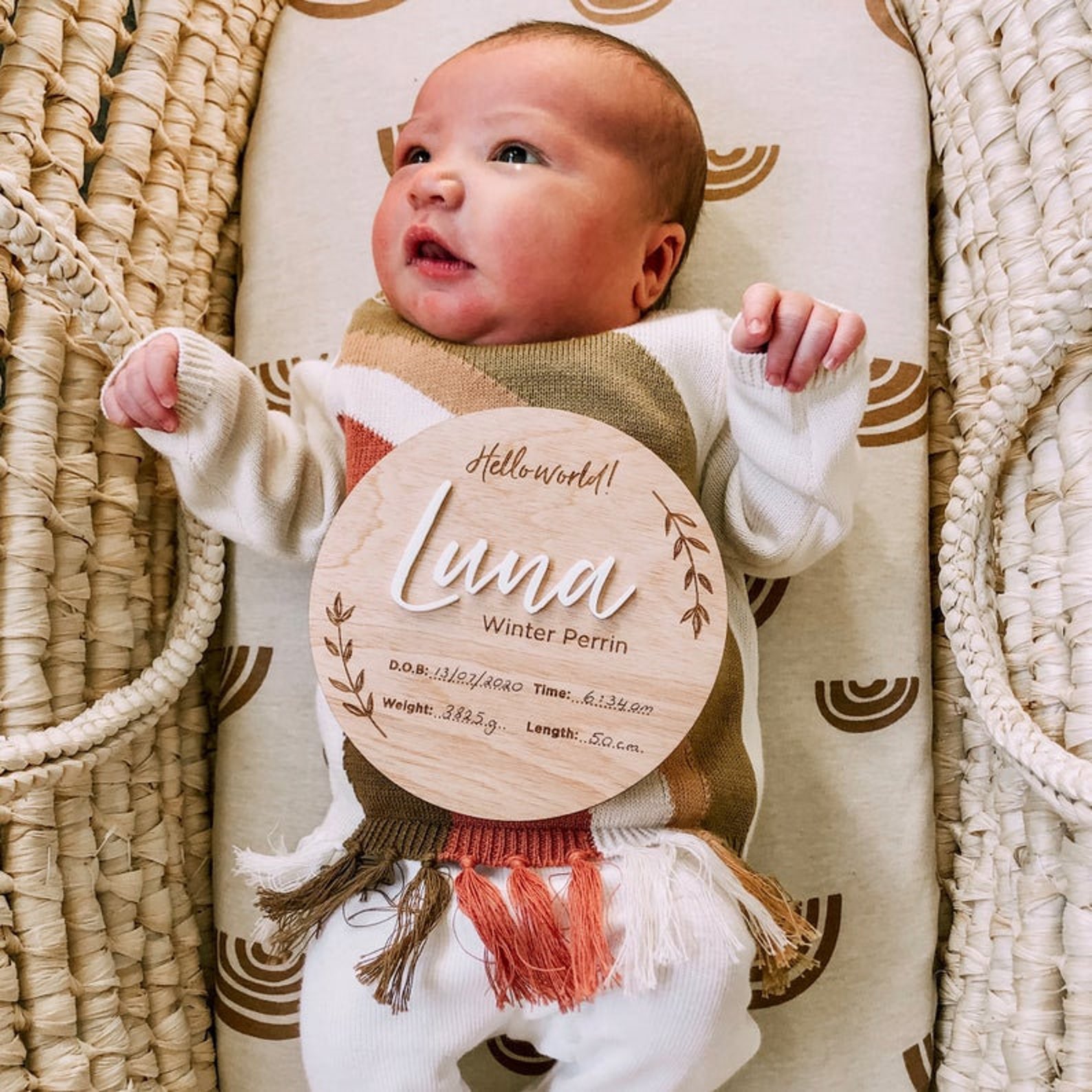 PERSONALISED BABY ANNOUNCEMENT Disc Baby Milestone Cards Etsy Australia