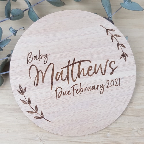 Birth Announcement Plaque Wooden Baby Announcement Etsy — free download