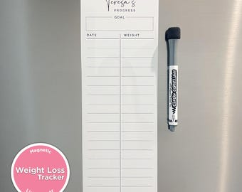 Personalized Magnetic Weight Loss Progress Tracker | Mini Weight Chart
