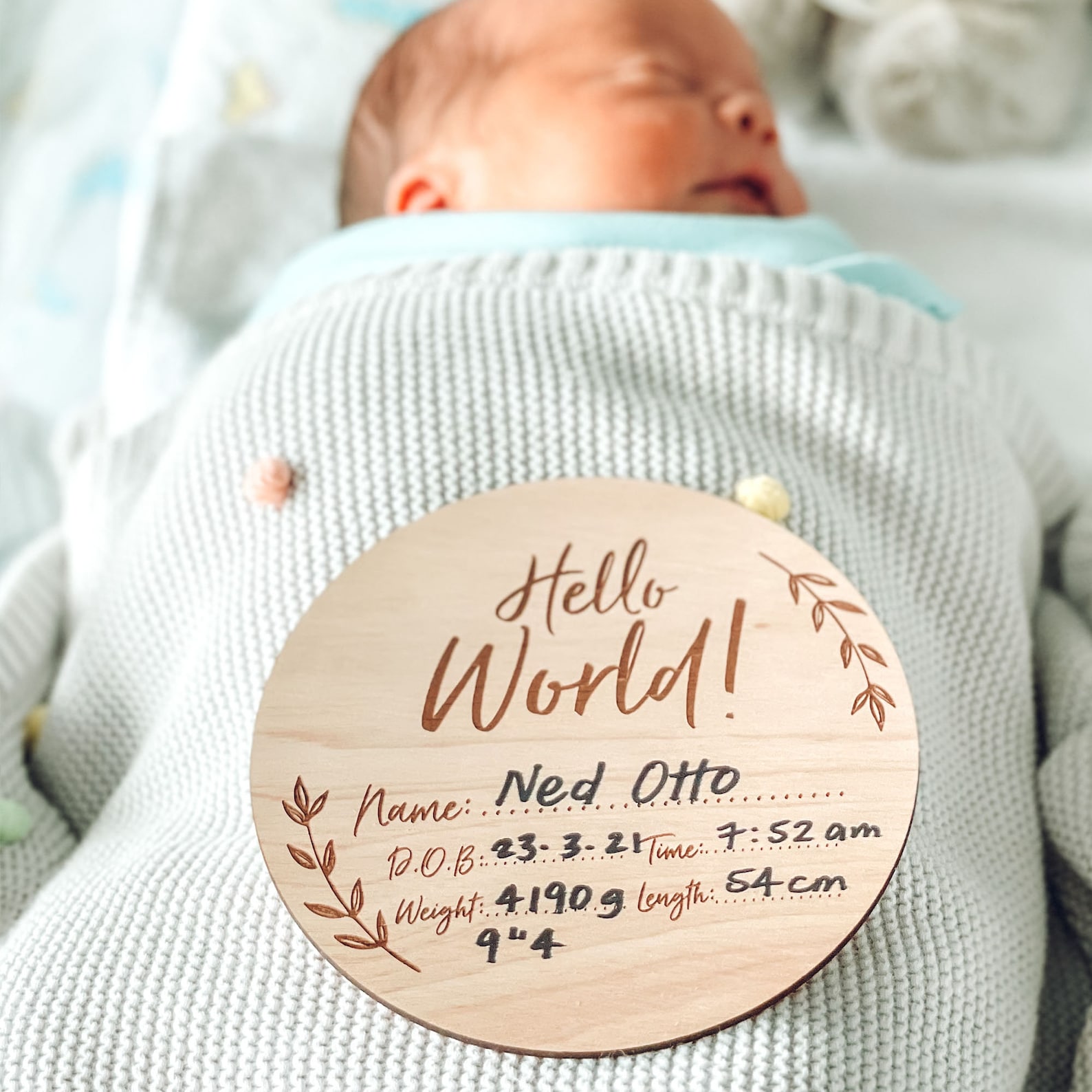 BABY ANNOUNCEMENT CARD Baby Milestone Cards Lasercut Etsy Australia