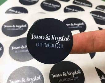 Round Stickers for wedding favors - Personalised wedding stickers, round stickers, wedding stickers,candle stickers, candle favours