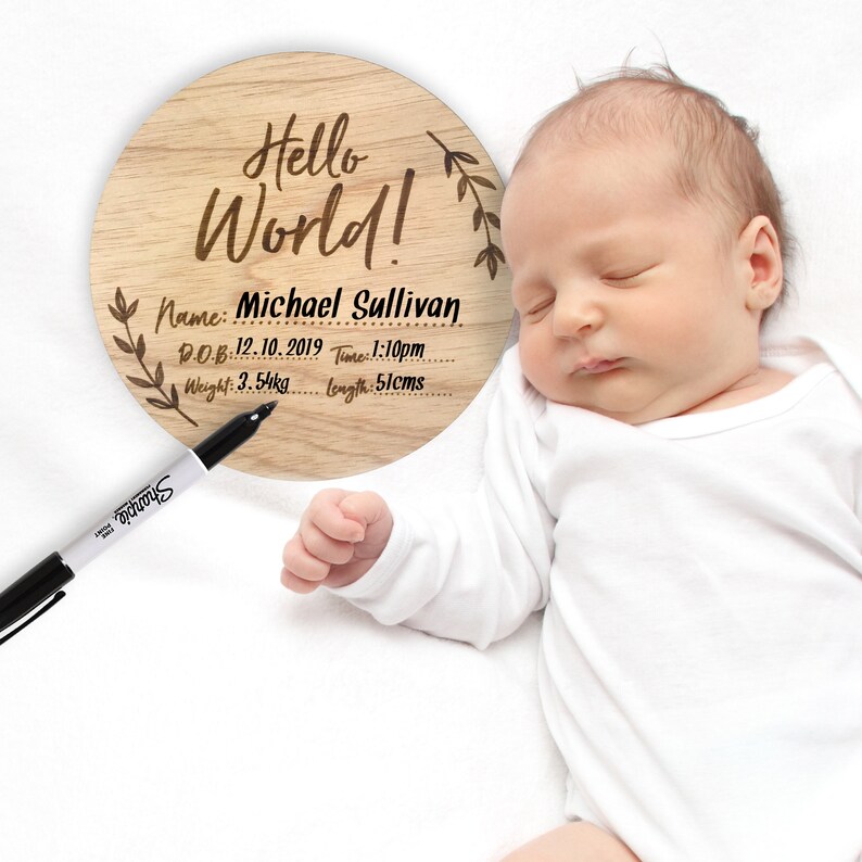 BABY ANNOUNCEMENT CARD Baby Milestone Cards Lasercut Etsy Australia