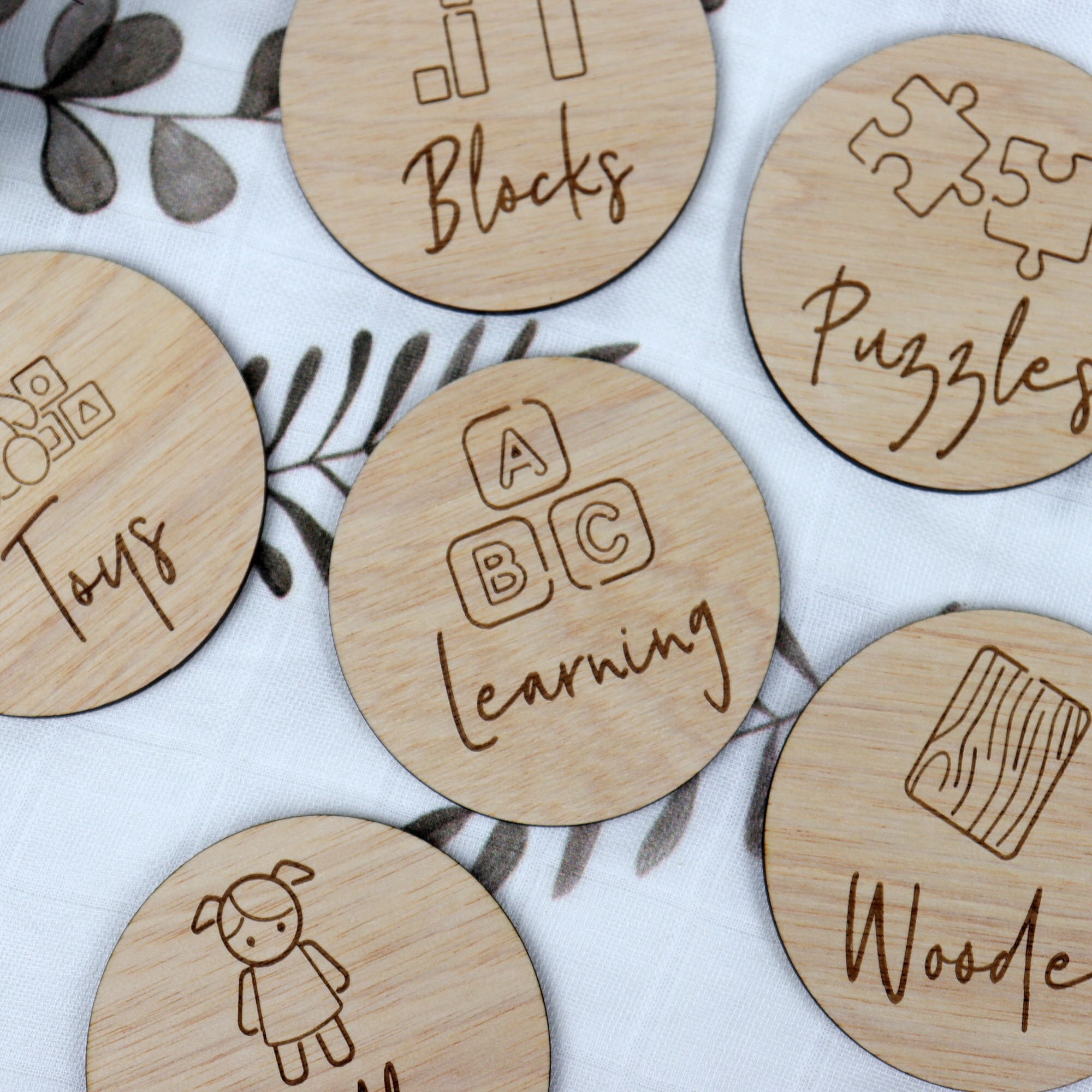 Personalised Wooden Toy Labels with illustrations Ikea Etsy