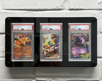 GRADED Trading Card Display Frame | Premium Wall-Mounted Display that Fits 1-4 Cards