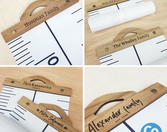 Personalized Kids Height Chart | Canvas Growth Chart, Tasmanian Oak