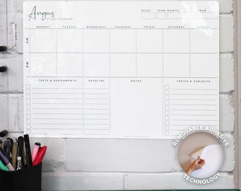 Custom Removable Study Planner – Weekly Schedule, Homework, Exams, Assignments (A3)