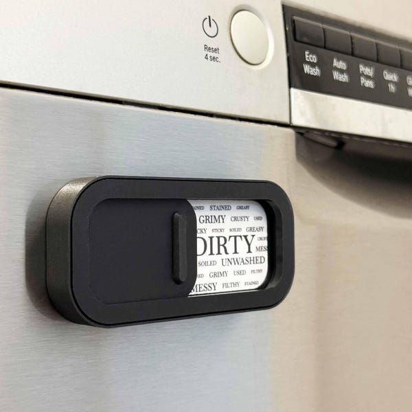 Dirty/Clean Dishwasher Sliding Magnet | Kitchen Organisation & Cleaning Solutions