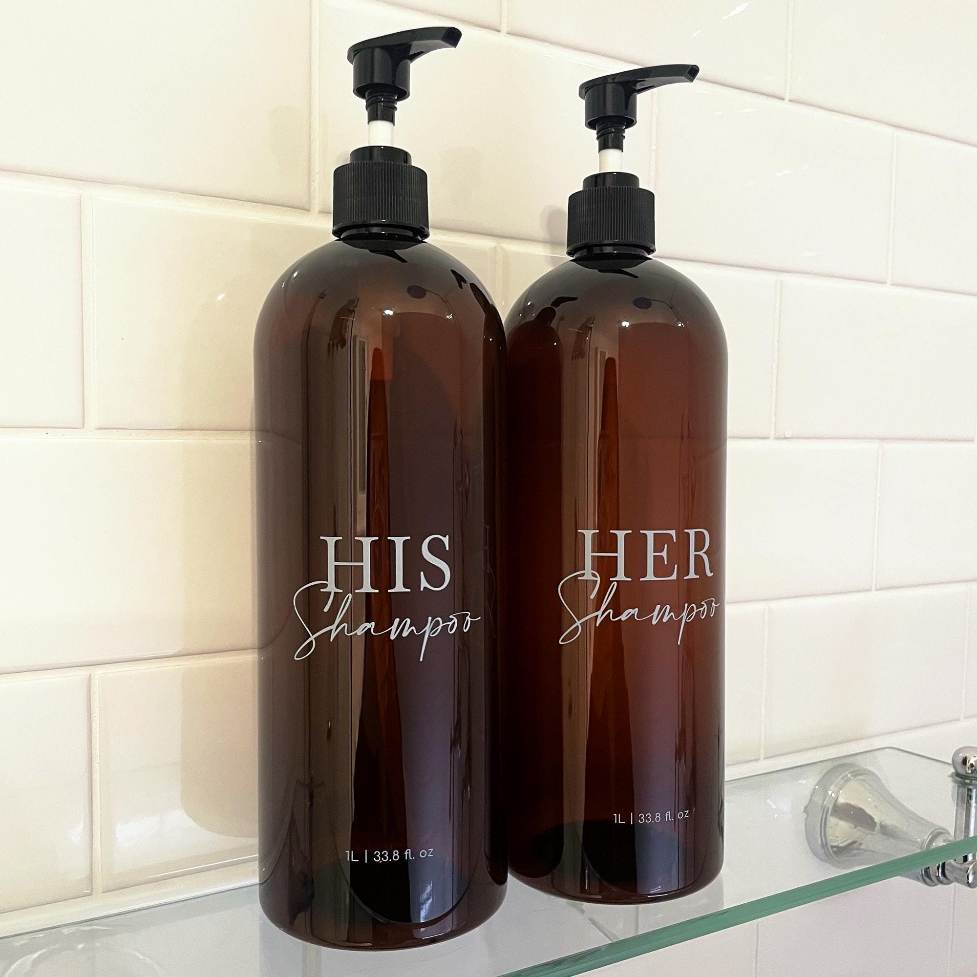6 Shampoo-Pumpen Für 1-Liter-Flaschen – Schwarz & Weiß, Dosierspender Für Shampoo, Conditioner & Duschgel