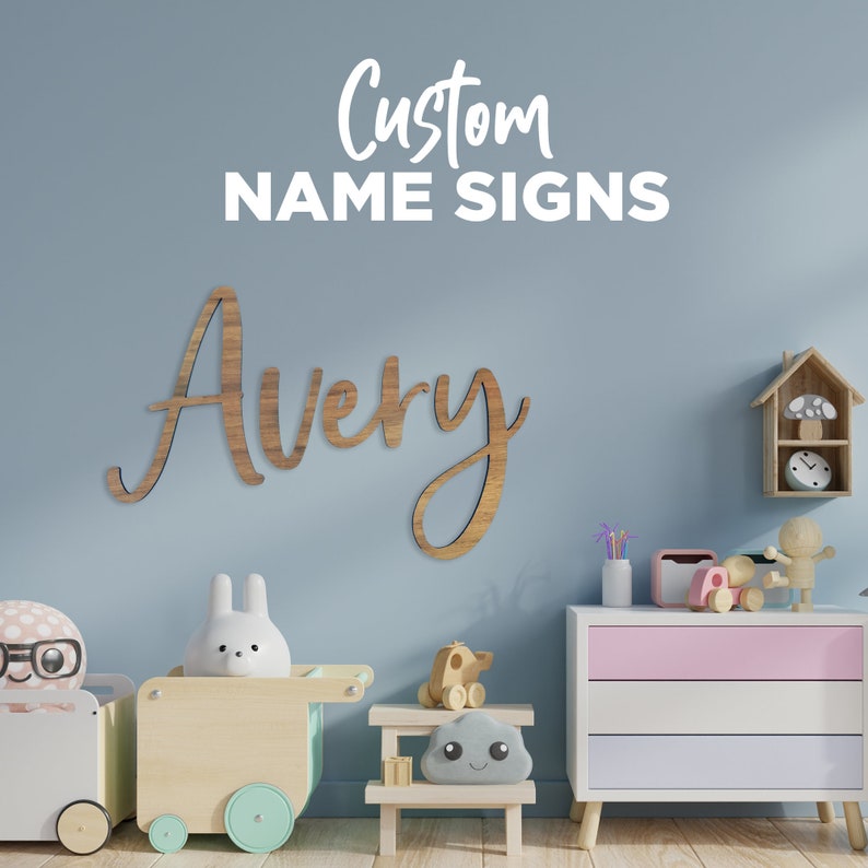 Name Plaque Bedroom Name Sign Wall Art Bedroom Door Sign Etsy