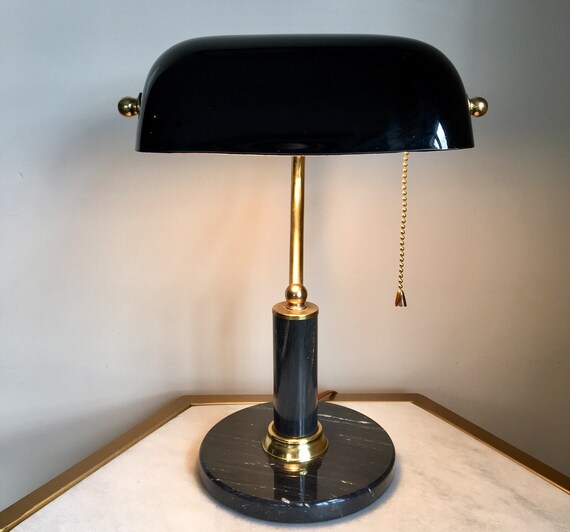 black bankers lamp