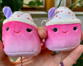 Squishmallow Earrings -Cinnamon the Frozen Yoghurt