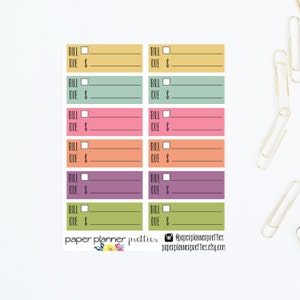 Calendario Bill Due Planner Stickers - Bill Tracker Inkwell Press Livewell Erin Condren Plum Paper Planner Mensual Finanzas Pastel Personalizado