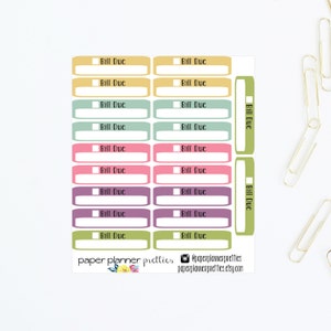 Kleiner Kalender Bill Due Planner Aufkleber - Bill Tracker Inkwell Press Livewell Erin Condren Plum Papierplaner Monatliche Finanzen Slim Custom