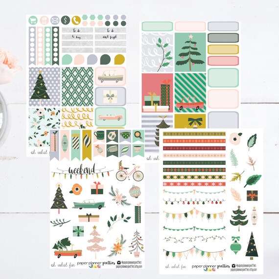 oh what fun weekly monthly planner sticker kit erin condren etsy