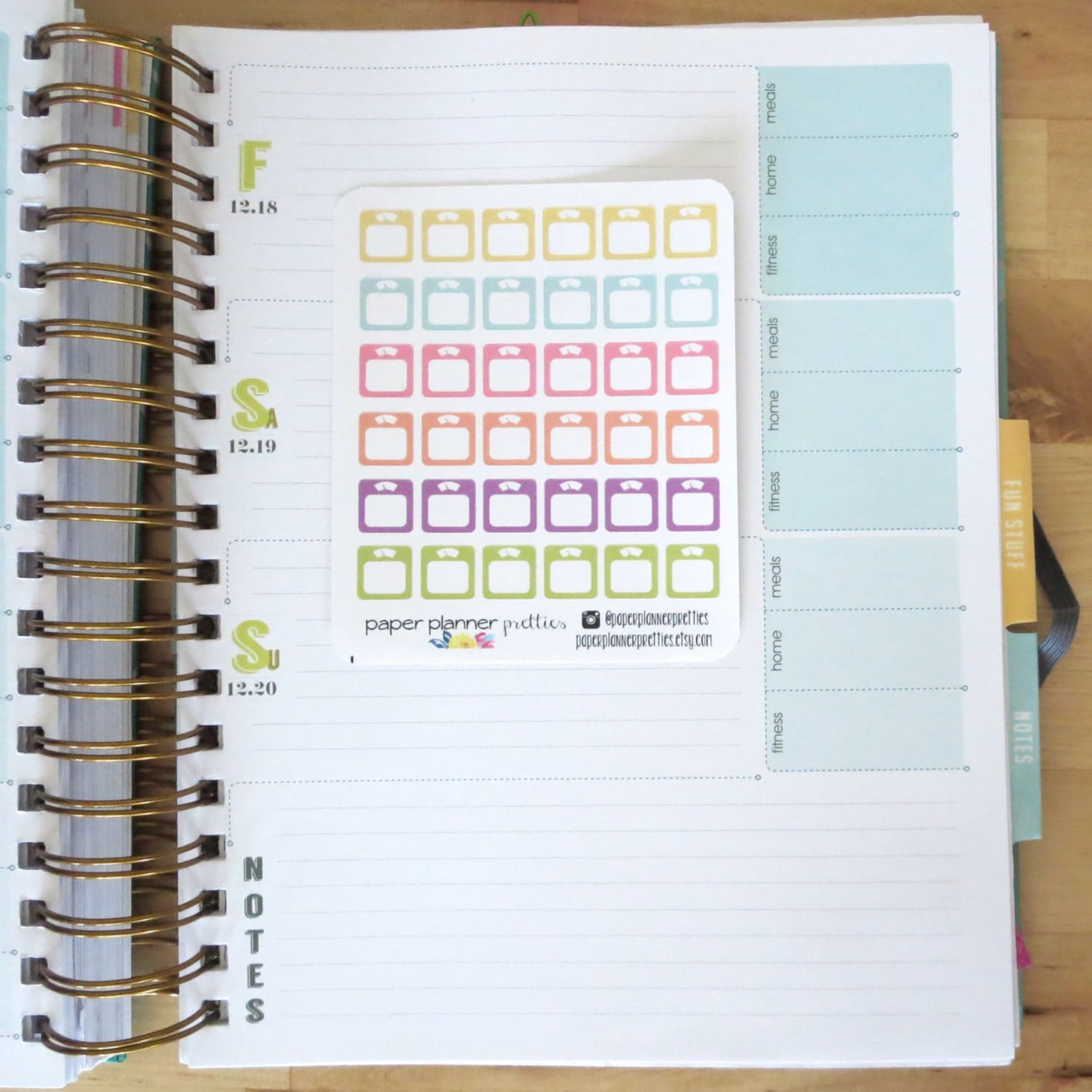 Scale Weight Loss Tracker Planner Stickers Inkwell Press Etsy
