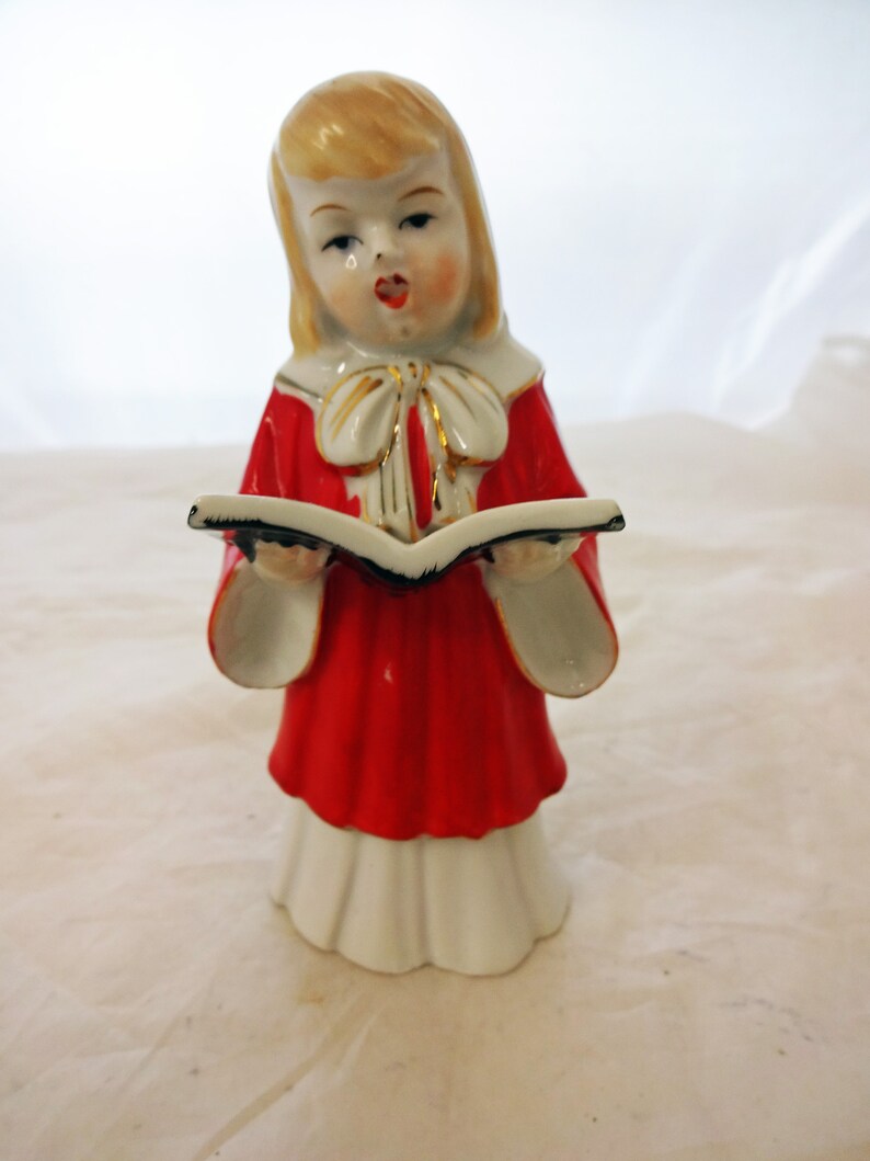 Choir Boy Figurine Altar Song Book Christmas Japan Vintage Etsy