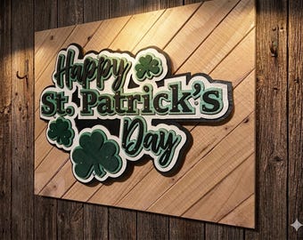 Letrero de madera - Festivo - Feliz Día de San Patricio