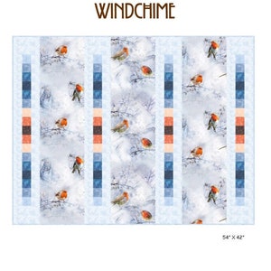 Quilt Pattern, Windchime, Beginner Quilt Pattern, Focal Fabric Pattern, by Lisa Alley, Bear Hug Quiltworks
