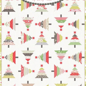 Quilt Pattern, Christmas Quilt Pattern, Wooded Whimsy, Jelly Roll Quilt Pattern, Strip Quilt, by Coriander Quilts, 164