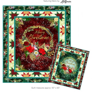 Christmas Quilt Pattern, Panel Pattern, Easy Pattern, Starlight Pattern, Merry Christmas Pattern, Holiday Pattern, Gourmet Quilter, GQHSTLT