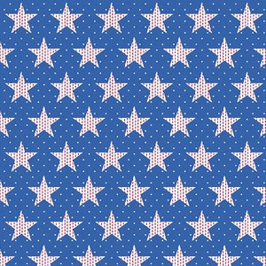 Tecido patriótico, Star Spangled, Tecido vermelho, branco e azul, Tecido 4 de julho, Tecido Stars, Estrelas costuradas, Tecido Memorial Day, Andover, 9944-B