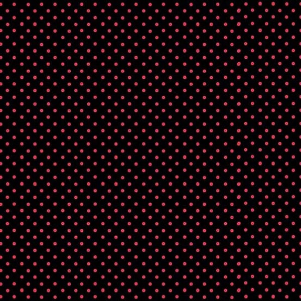 Polka Dot Fabric, Red Black Spot, Pirate Fabric, Kids Fabric, Pirates, Red Pin Dots on Black, by Andover, TP-830-XR