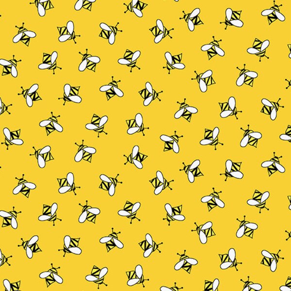 Sunflower and Bees Fabrics by Andover Etsy