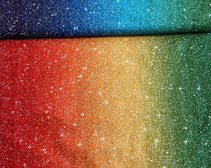 Rainbow Ombre Fabric, Sky Fabric, Star Fabric, Celestial Fabric, Glitz