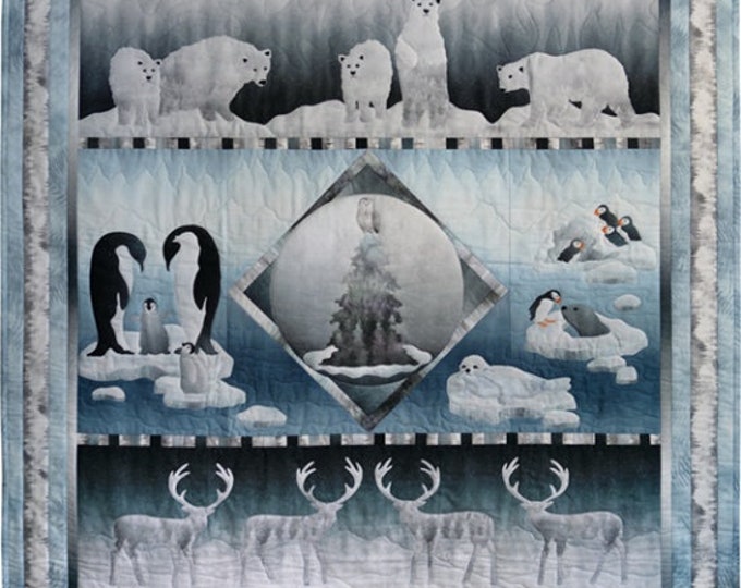 Quilt Kit, Arctic Circle, Quilt Pattern, Winter Quilt, Animal Quilt, Arctic Quilt, Appliqué