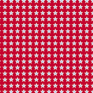 Tecido patriótico, Star Spangled, Tecido vermelho branco azul, Tecido 4 de julho, Tecido Stars, Tecido Memorial Day, Red Star Field, Andover, 9941-R