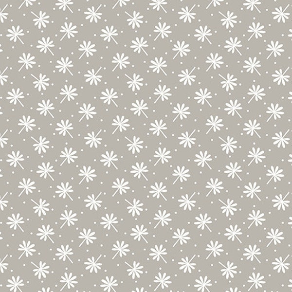 Flannel Fabric, Taupe Flannel, Floral Flannel, Snuggle in the Jungle Flannel, Leaf Flannel Dark Gray, by Benartex, 10446F-13