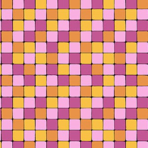 Check Fabric, Pink Fabric, Hoot Hoot, Warm Blocks, Pink Check Fabric, by Andover Fabrics, 9765-E