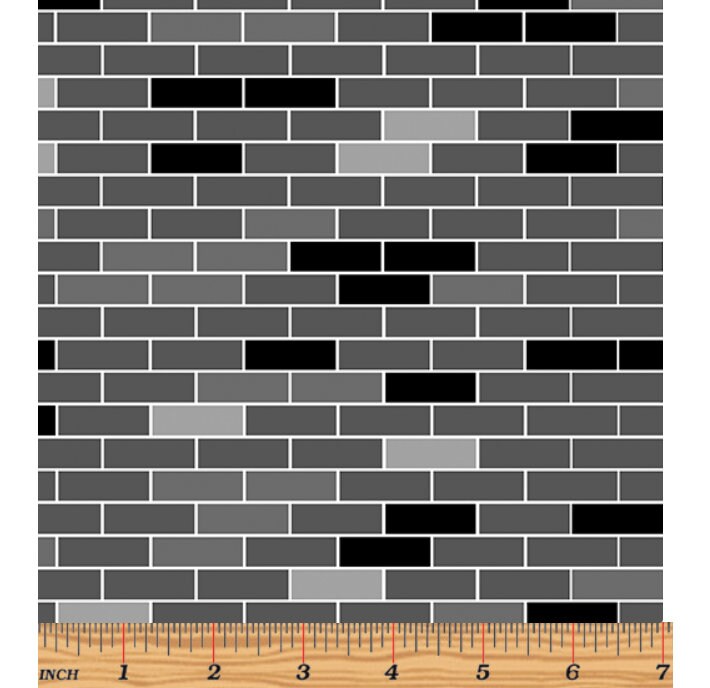 Brick Fabric, Construction Fabric, Brick by Brick Grey Fabric ...