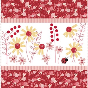 Floral Quilt Pattern, Little Ladybug, Ladybug Mania, Appliqué Quilt Pattern, Embroidery Pattern, by Meags and Me, 128