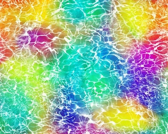 Rainbow Fabric, Smoke Fabric, Radical Rainbow, Rainbow Fabric, Digital Print Fabric, Spectrum Digital, by Hoffman California, S4826-181