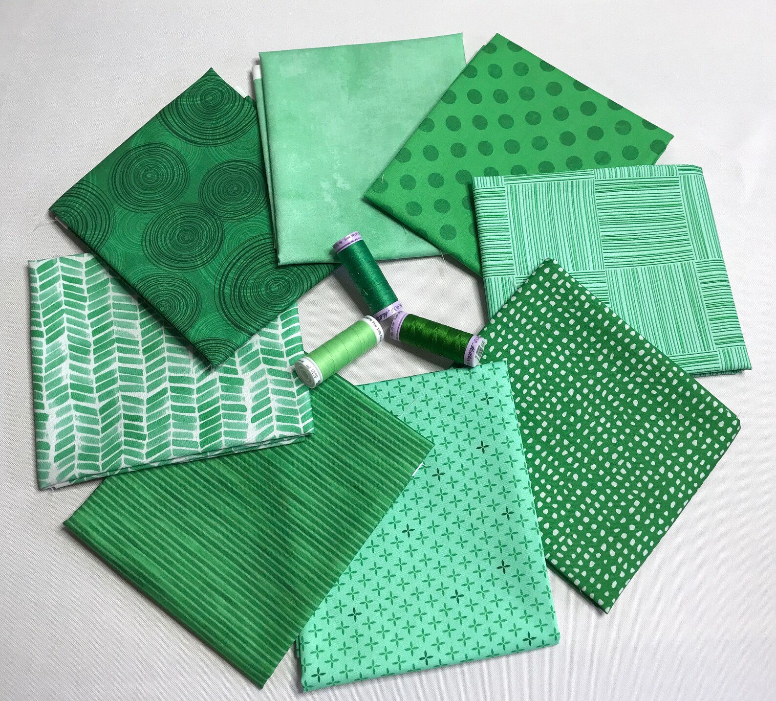 Green Fabric Fat Quarter Bundle Fat Quarter Fabric Fabric Etsy