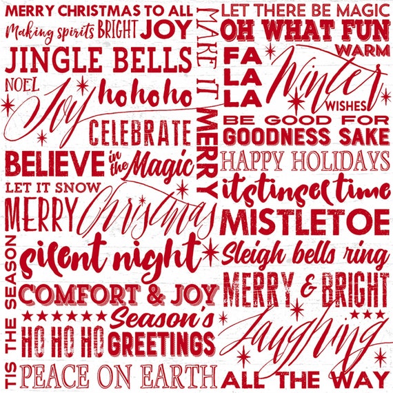 christmas fabric holiday wishes