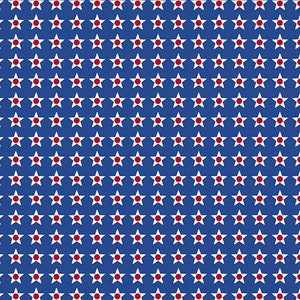 Tecido patriótico, Star Spangled, tecido vermelho, branco e azul, tecido 4 de julho, tecido Stars, tecido Memorial Day, Star Field, por Andover, 9941-B