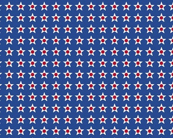 Patriotic fabric, Star Spangled, Red White Blue Fabric, July 4th fabric, Stars Fabric, Memorial Day Fabric, Star Field, by Andover, 9941-B