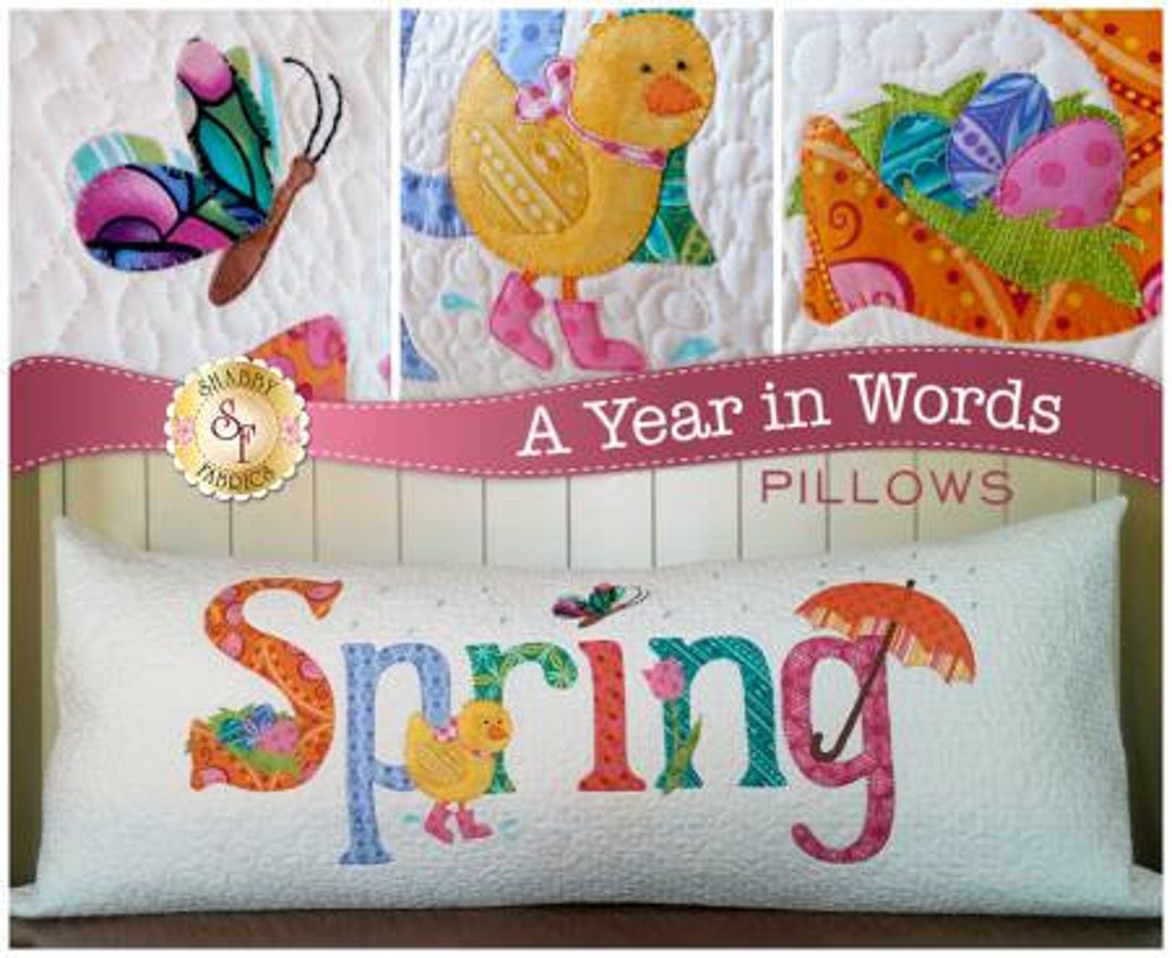 A Year in Words Pillow Pattern April Pillow Pattern Spring Etsy