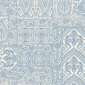 Tecido patriótico, torta de maçã, tapeçaria, tecido geométrico, tecido azul, tecido 4 de julho, azul celeste, tecido Memorial Day, Andover, 9496-B1