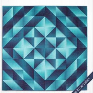 Quilt Pattern, Ombre Star, Hunters Design Studio, Half Square Triangle Quilt Pattern, Easy Quilt Pattern, by Sam Hunter, HDS-054