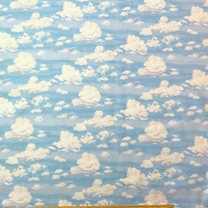 Sky Fabric, Cloud Fabric, Nature Fabric, Blue Fabric, Landscape 2021, Blue Sky Fabric, by Andover, 1367-B2