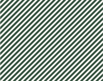 Christmas fabric, Winter Fabric, Postcard Christmas, Striped Fabric, Green Candy Cane Fabric, Diagonal Striped Fabric, Clothworks, Y3515-113