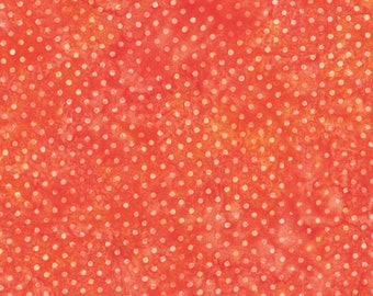 Orange fabric by the yard #20435 orange calico orange dots fabric orange polka dots fabric